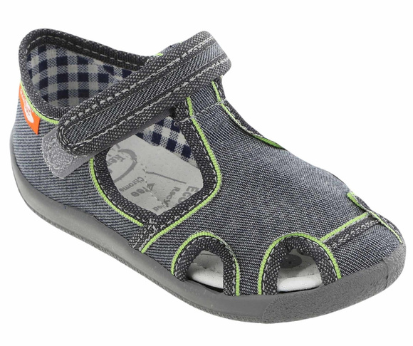 Kinder Hausschuhe Textilschuhe mit Klettverschluss