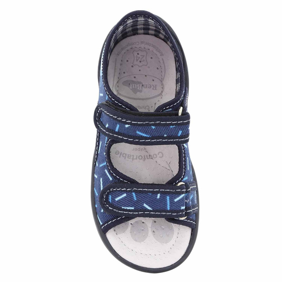 Kinder Textil Hausschuhe, Klettsandalen