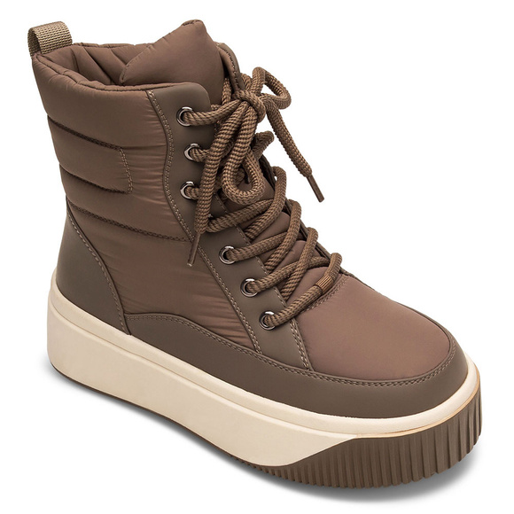 Damen Winterschneestiefel zum Schnüren mit Reißverschluss