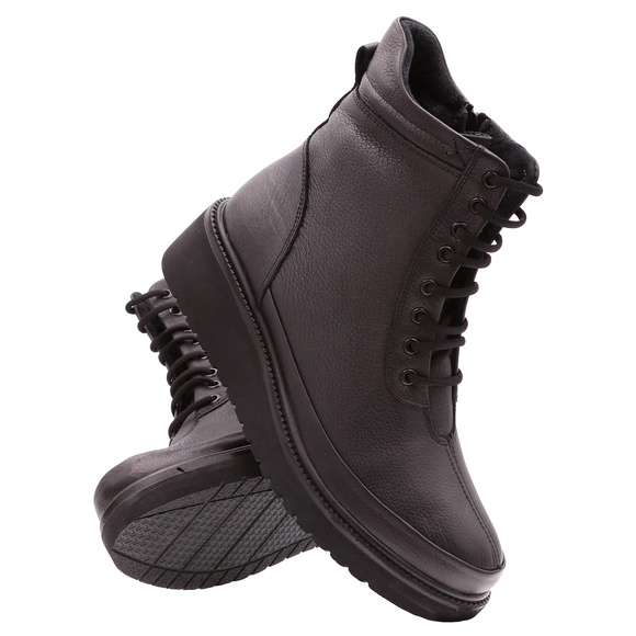 Damen Winterstiefel mit Schnürung und Reißverschluss