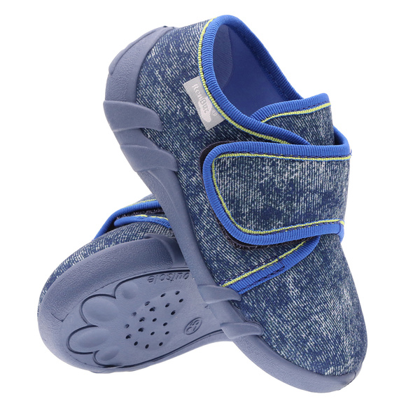 Kinder Hausschuhe Textilschuhe mit Klettverschluss