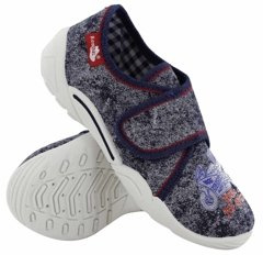 Kinder-Textilhausschuhe mit Klettverschluss