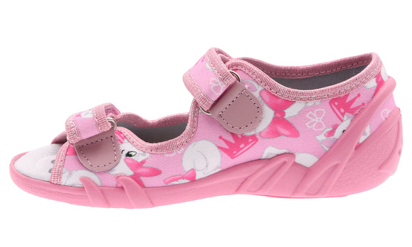 Kinder Textil Hausschuhe Sandalen mit Klettverschluss