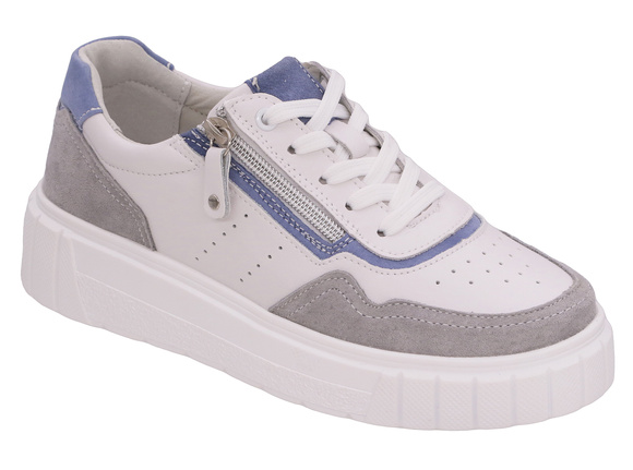 Damenschuhe Sneakers auf einer Plattform mit Reißverschluss