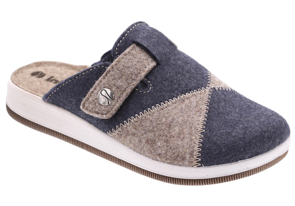 Damen Hausschuhe warme Hausschuhe Filz Klettverschluss