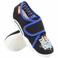 Kinder-Textilhausschuhe mit Klettverschluss