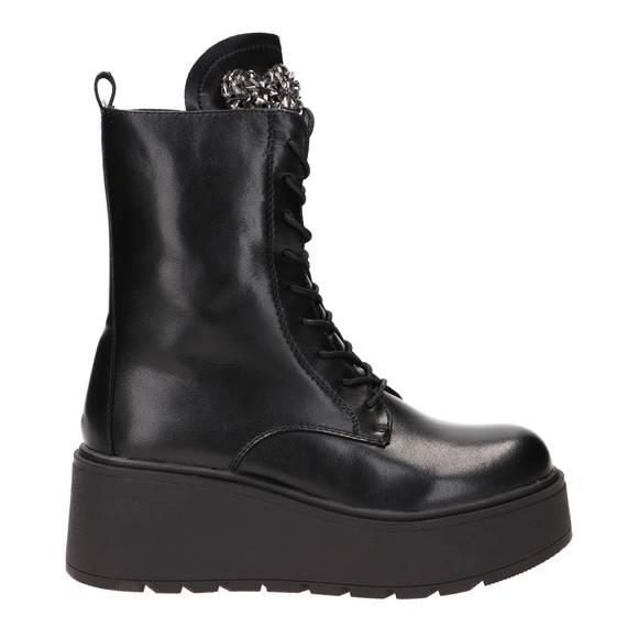 Damen Winterstiefel zum Schnüren mit Reißverschluss