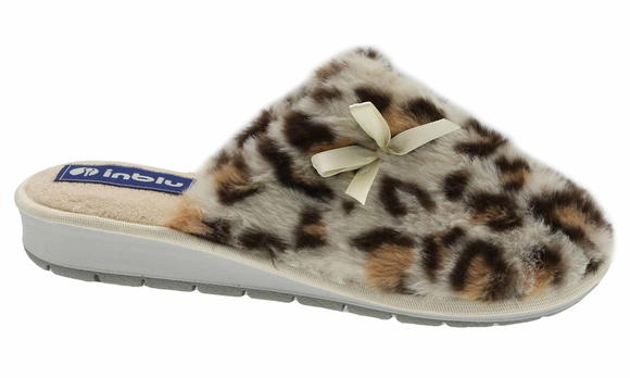 Damen Hausschuhe warme Hausschuhe Leopard Bow