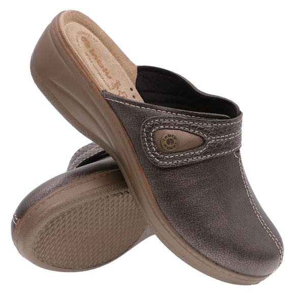 Damen Hausschuhe hoch Klett Hausschuhe