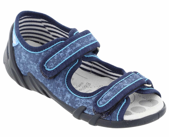 Kinder Textil Hausschuhe Sandalen mit Klettverschluss
