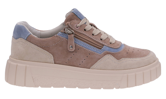 Damenschuhe Sneakers auf einer Plattform mit Reißverschluss