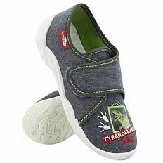 Kinder-Textilhausschuhe mit Klettverschluss