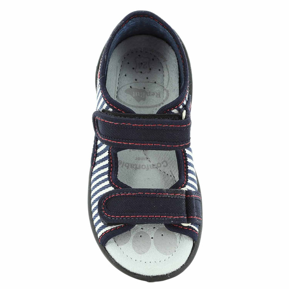 Kinder Textil Hausschuhe, Klettsandalen