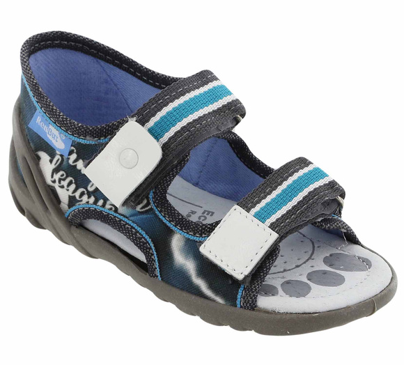Kinder Textil Hausschuhe, Klettsandalen