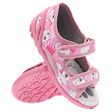 Kinder Textil Hausschuhe, Klettsandalen