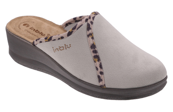 Hohe Hausschuhe für Damen mit Gummizug