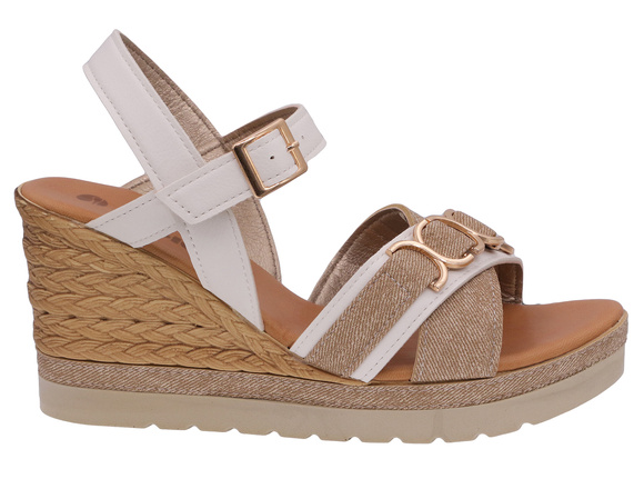 Damensandalen mit hohem Keilabsatz