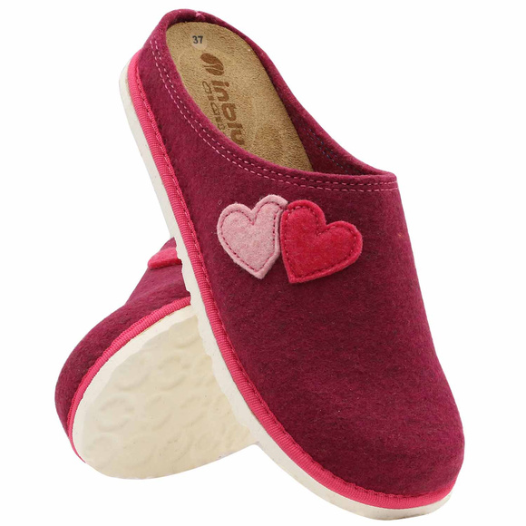 Damen Hausschuhe Hausschuhe Herzen Filz