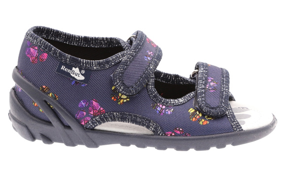 Kinder Textil Hausschuhe, Klettsandalen