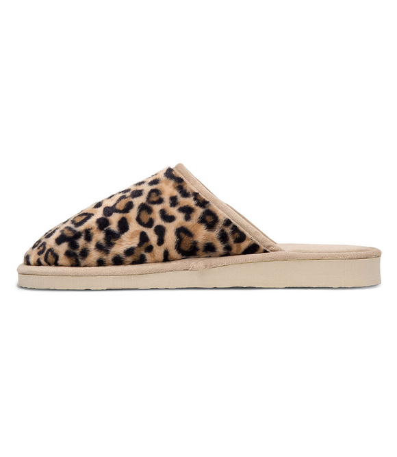 Damen Pantoffeln Hausschuhe Leopardenmuster