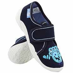 Kinder-Textilhausschuhe mit Klettverschluss