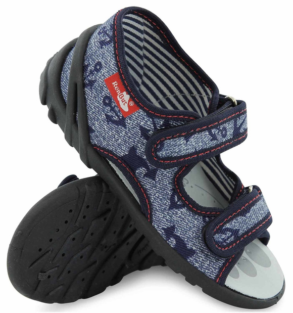 Kinder Textil Hausschuhe, Klettsandalen