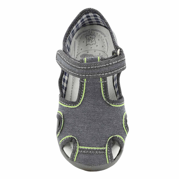 Kinder Hausschuhe Textilschuhe mit Klettverschluss