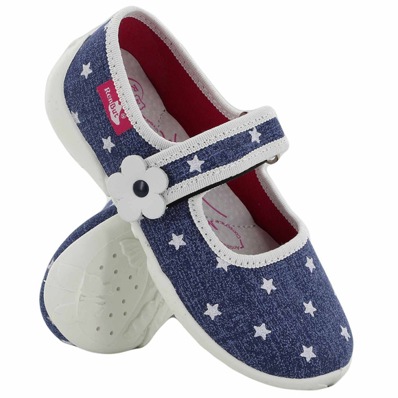 Kinder Hausschuhe Textilschuhe mit Klettverschluss