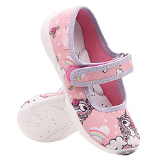 Kinder Hausschuhe Textilschuhe mit Klettverschluss