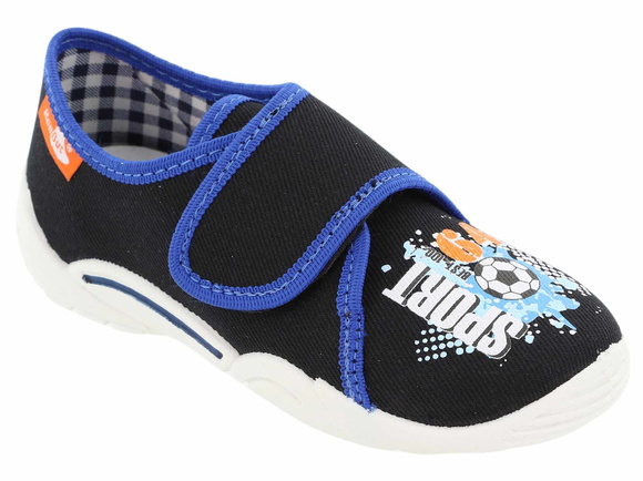 Kinder-Textilhausschuhe mit Klettverschluss