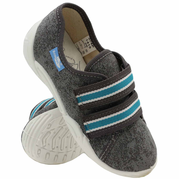 Kinder Hausschuhe Textilschuhe mit Klettverschluss