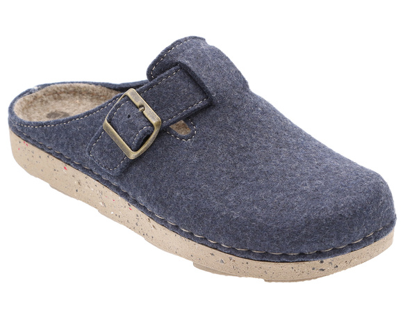 Herrenhausschuhe aus Filz mit Schnalle