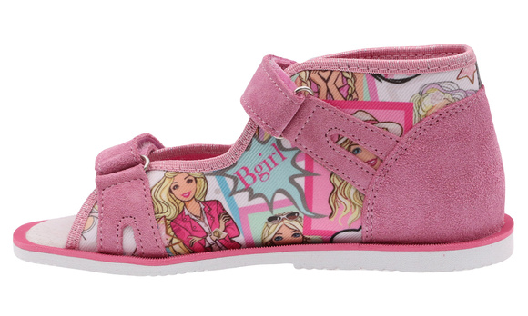 Kinderhausschuhe mit Barbie-Motiven und Klettverschluss