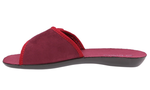 Niedrige Hausschuhe für Damen ohne Zehenpartie mit Klettverschluss