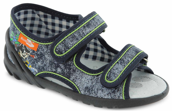 Kinder Textil Hausschuhe, Klettsandalen