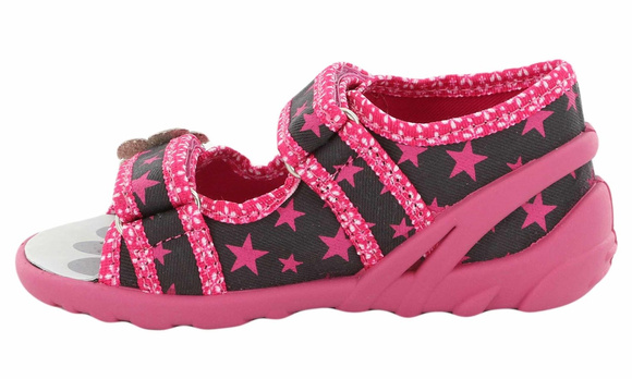 Kinder Textil Hausschuhe, Klettsandalen