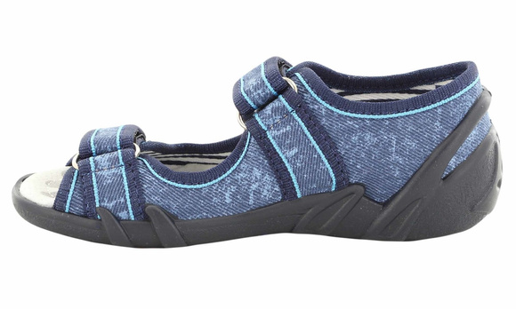 Kinder Textil Hausschuhe Sandalen mit Klettverschluss