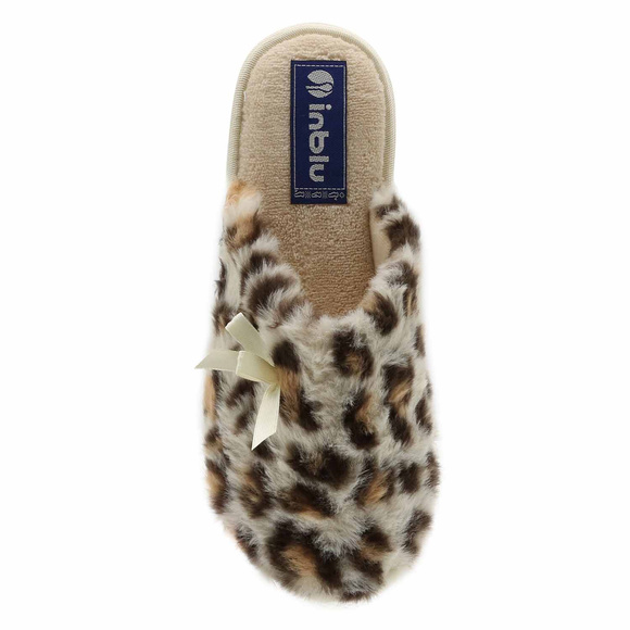 Damen Hausschuhe warme Hausschuhe Leopard Bow