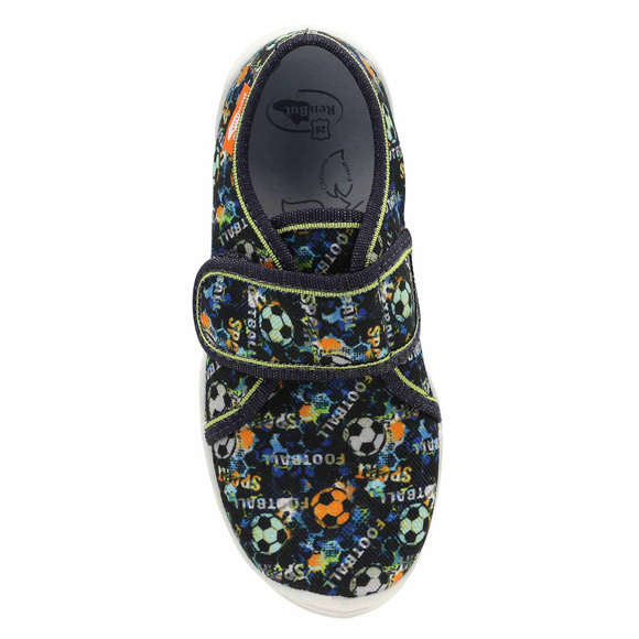 Kinder-Textilhausschuhe mit Klettverschluss