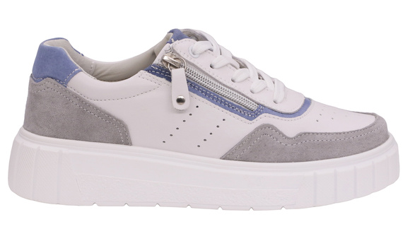 Damenschuhe Sneakers auf einer Plattform mit Reißverschluss