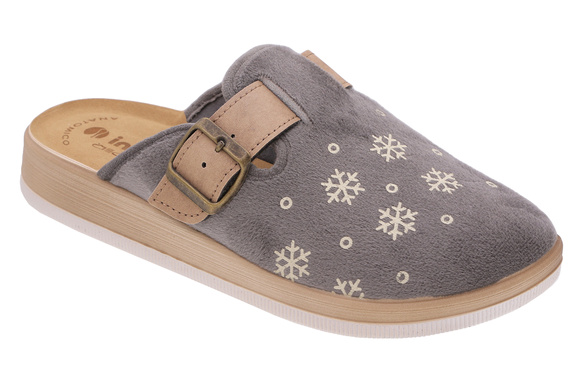 Damenpantoffeln warme Hausschuhe Schneebälle