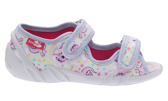 Kinder Textil Hausschuhe Sandalen mit Klettverschluss