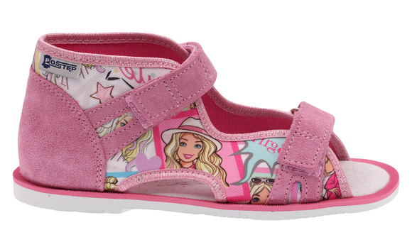 Kinderhausschuhe mit Barbie-Motiven und Klettverschluss