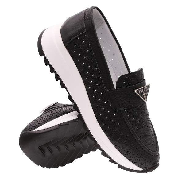 Damenschuhe durchbrochene Mokassins