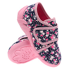 Kinder Hausschuhe Textilschuhe mit Klettverschluss