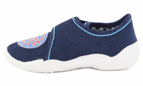 Kinder-Textilhausschuhe mit Klettverschluss