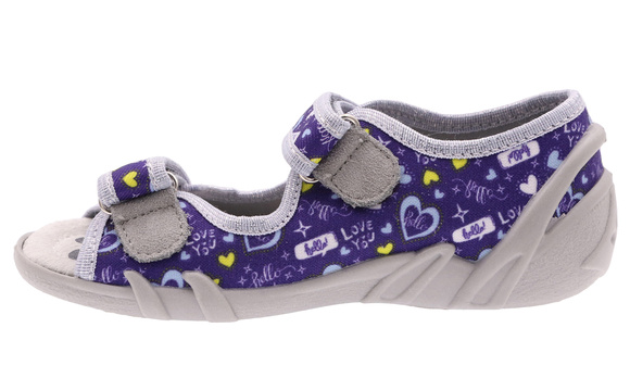 Kinder Textil Hausschuhe Sandalen mit Klettverschluss