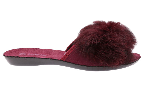 Hausschuhe Damen niedrig Pompon Hausschuhe