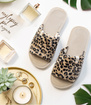 Damen Hausschuhe Hausschuhe mit offener Spitze in Leopardenmuster