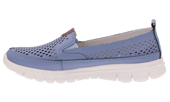 Damenschuhe durchbrochene Mokassins mit Gummizug